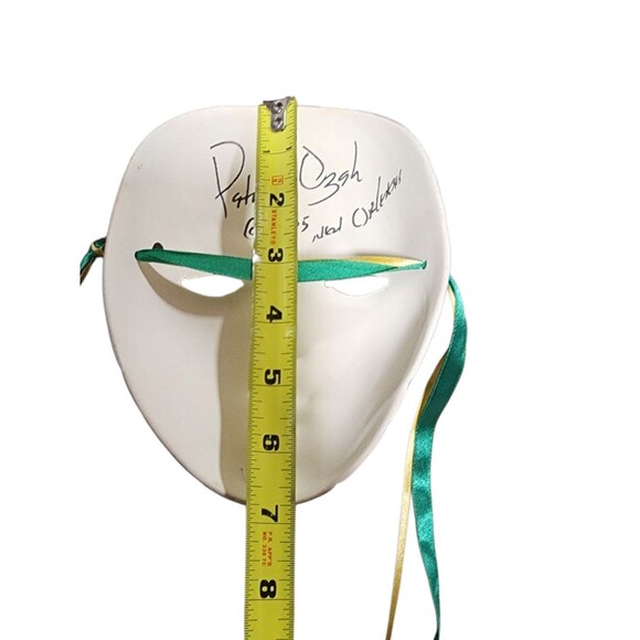 Face Mask Hand Painted with Ribbons Wall Hanging Art Wall Decor - Picture 5 of 7